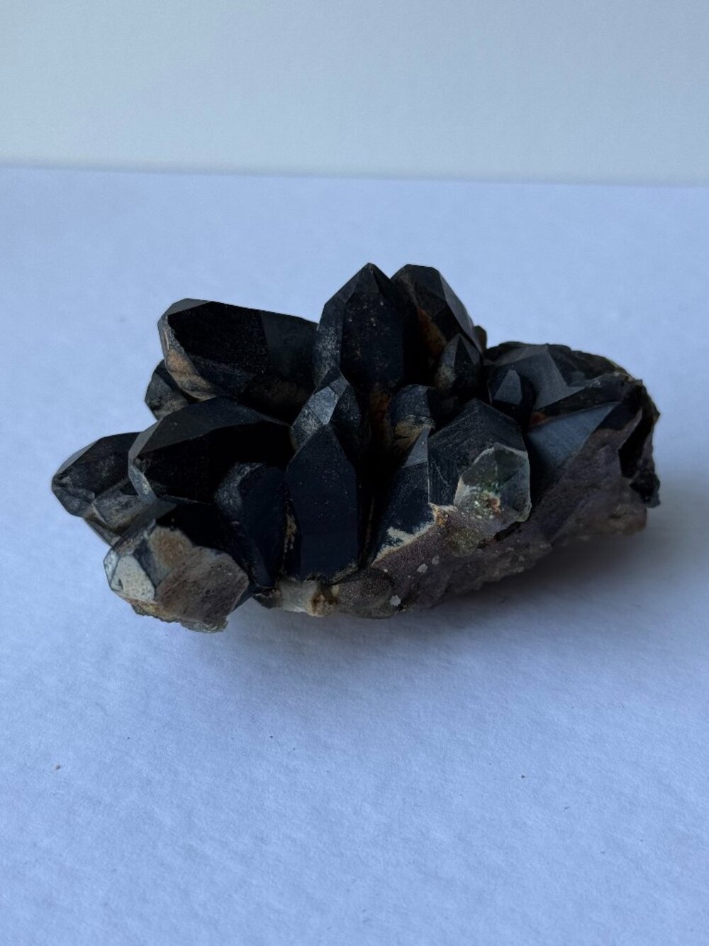 Dark Smoky Quartz Crystal Cluster Collector Mineral Specimen